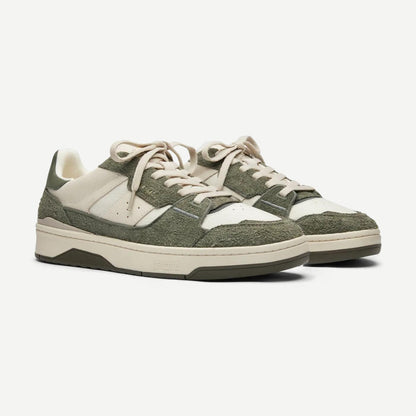 Clay Sneaker - Light Beige / Dark Green