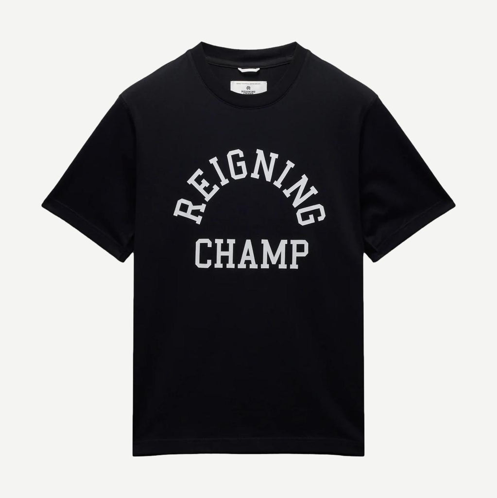 Knit Mid Weight Jersey Arch Logo - Black - Galvanic.co