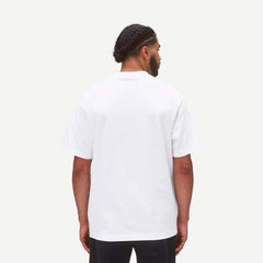 Knit Mid Weight Jersey Arch Logo - White - Galvanic.co
