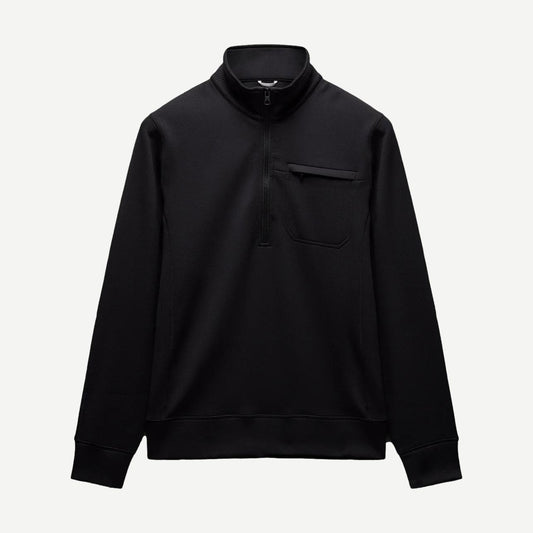 Double Knit Rally Quarter Zip - Black
