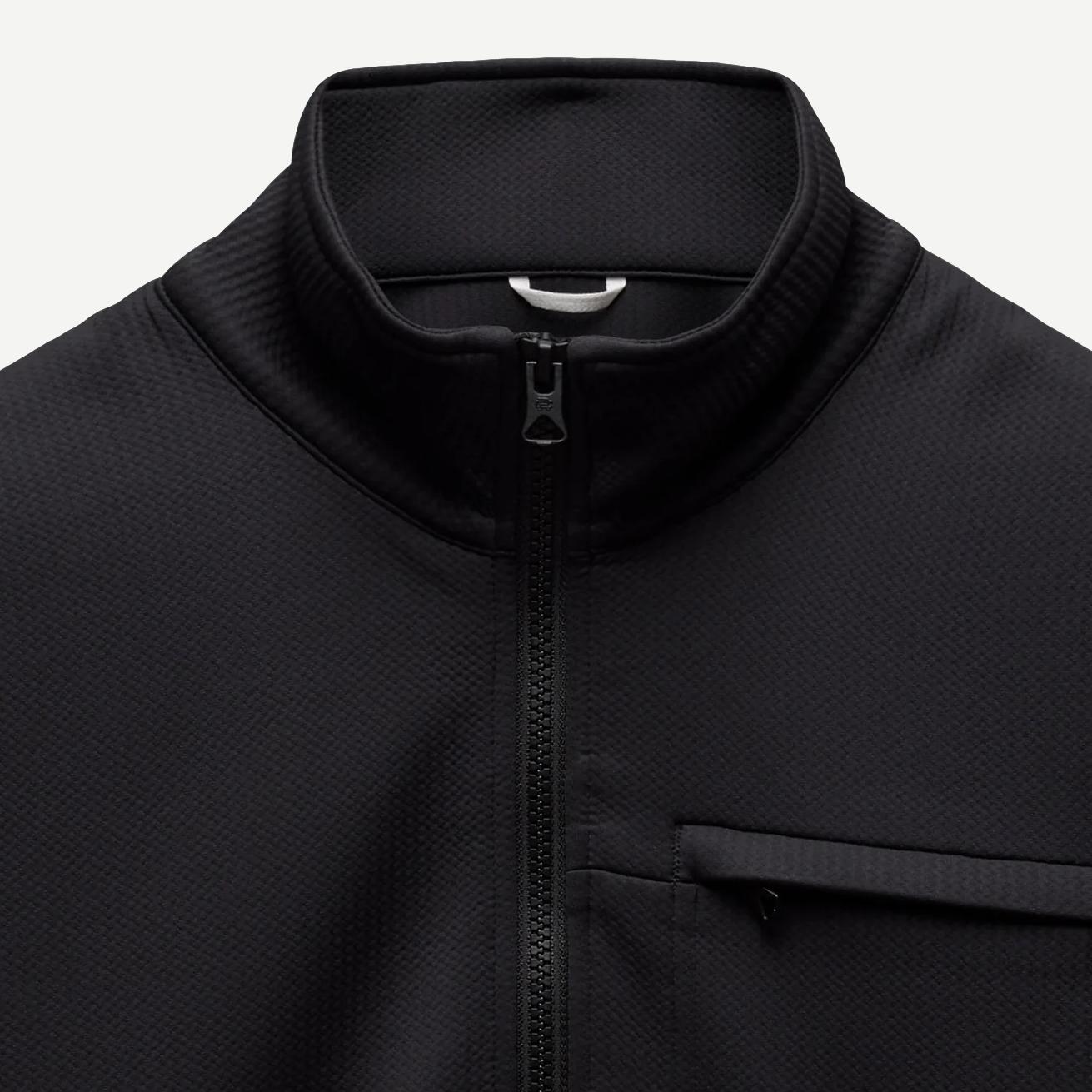Double Knit Rally Quarter Zip - Black