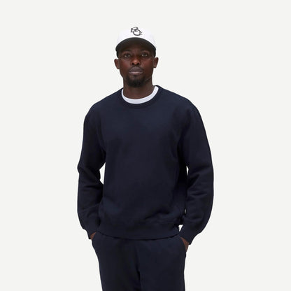 Knit Midweight Terry Standard Crewneck - Navy