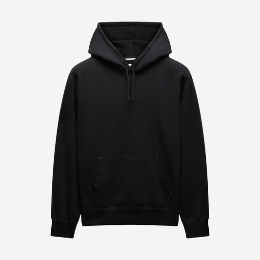Knit Midweight Terry Standard Hoodie - Black