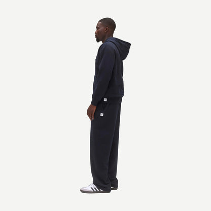 Knit Midweight Terry Standard Zip Hoodie - Navy - Galvanic.co