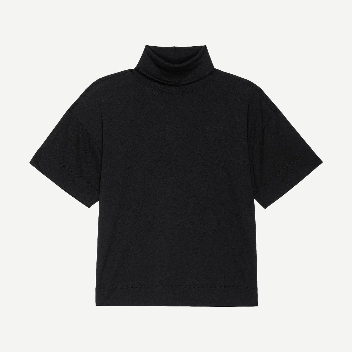 Fable Turtleneck Tee - Jet Black - Galvanic.co