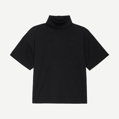 Fable Turtleneck Tee - Jet Black - Galvanic.co