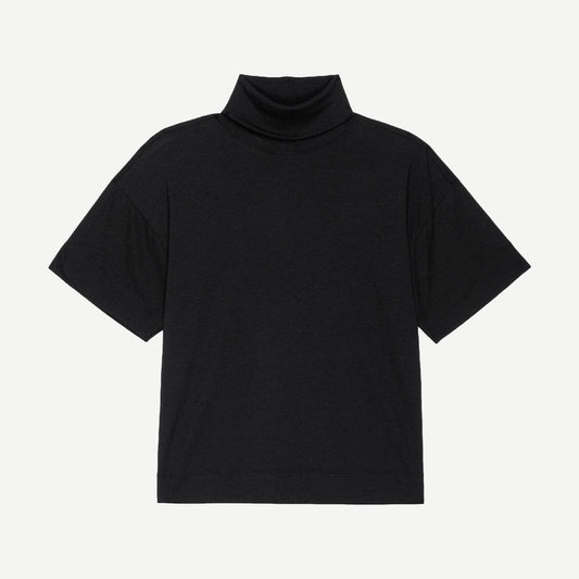 Fable Turtleneck Tee - Jet Black - Galvanic.co