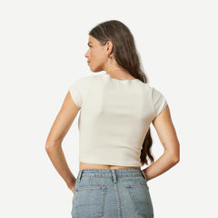 Chasse Rib SS Ballet Tee - French Vanilla - Galvanic.co