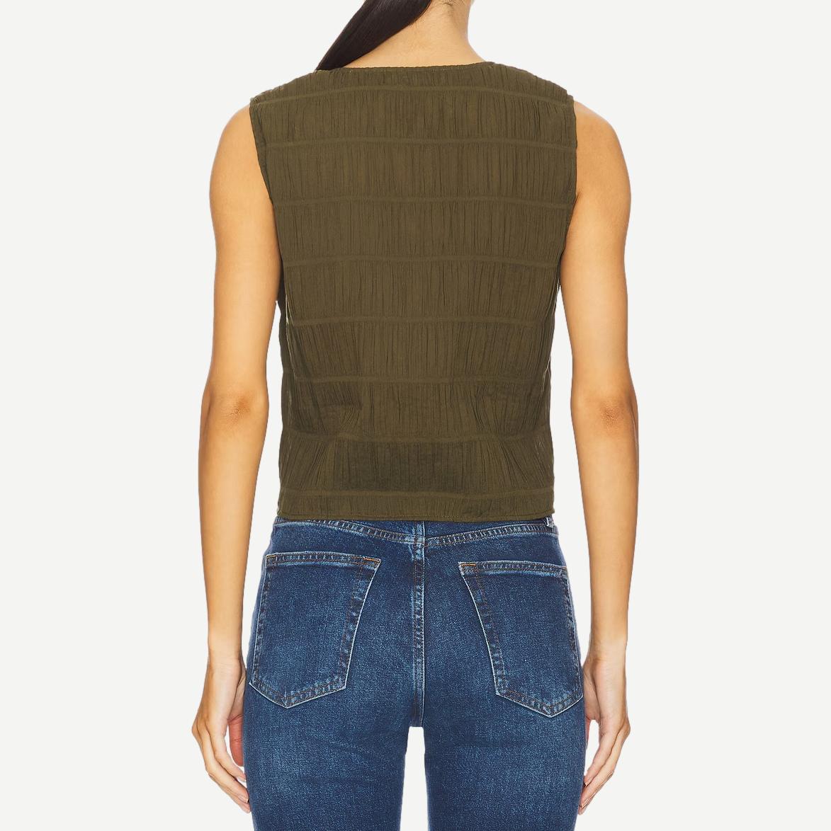 The Smocked Tank - Juniper - Galvanic.co