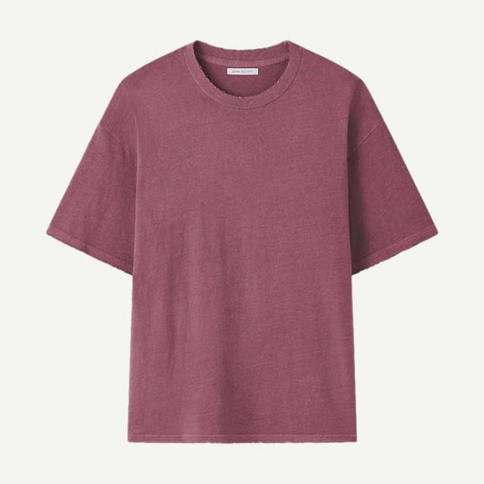 Folsom Cropped SS Tee - Washed Oxblood - Galvanic.co