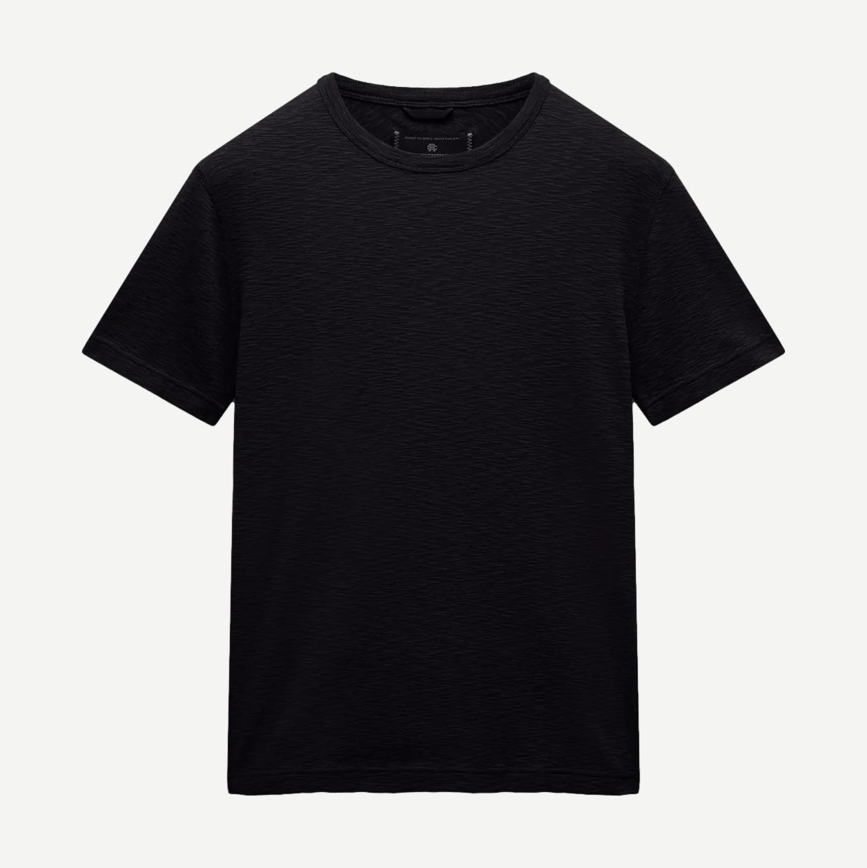 1X1 Slub Slim T-Shirt - Black