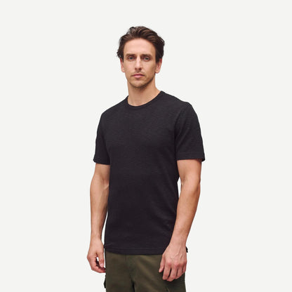 1X1 Slub Slim T-Shirt - Black