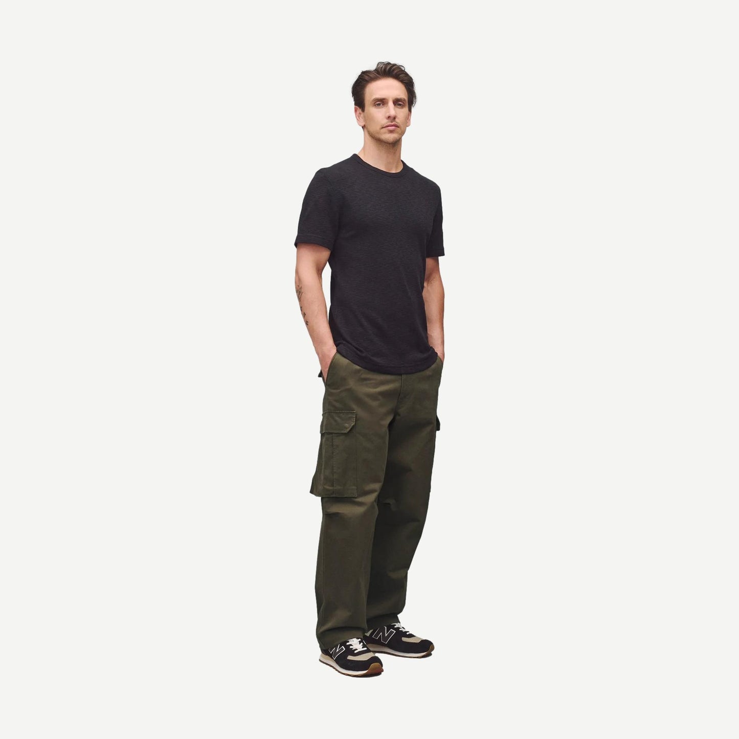 1X1 Slub Slim T-Shirt - Black
