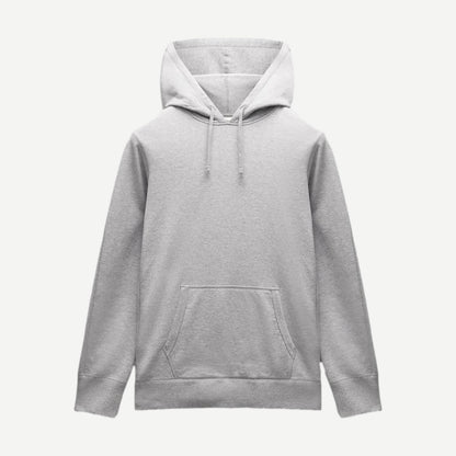 Reigning Champ midweight heather grey terry slim hoodie, sweatshirt with a comfortable fit and casual style.