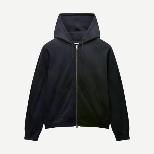 Midweight Terry Standard Zip Hoodie - Navy - Galvanic.co