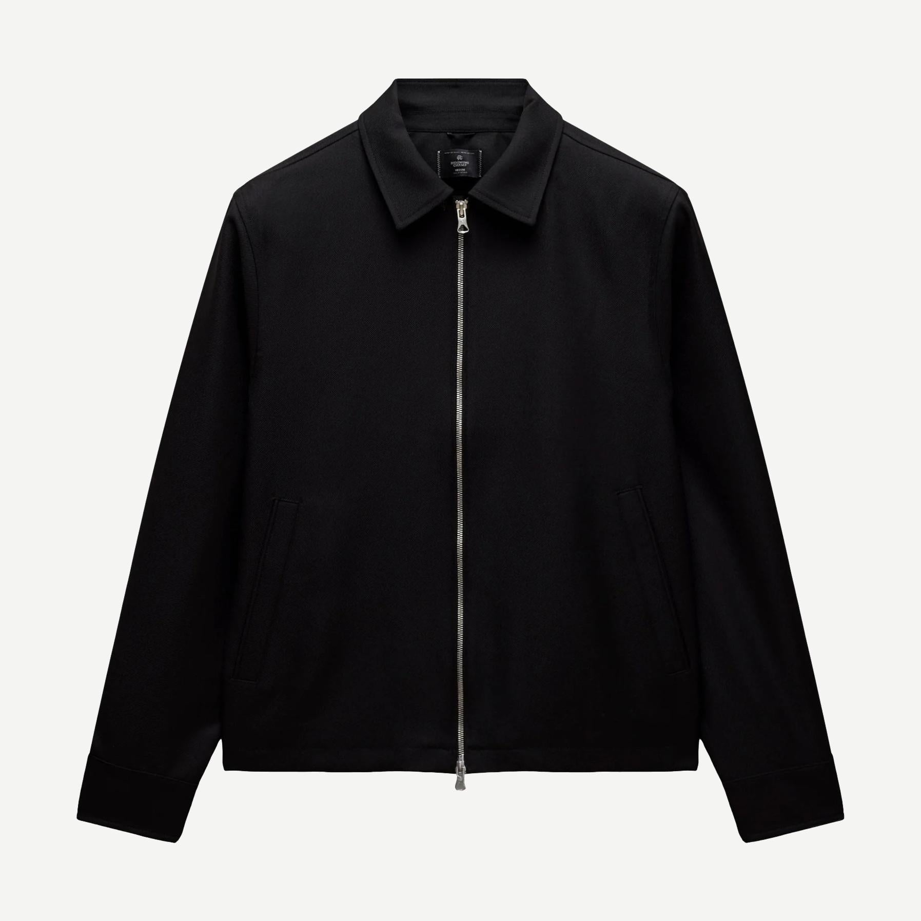 Wool Twill Venue Shirt - Black - Galvanic.co