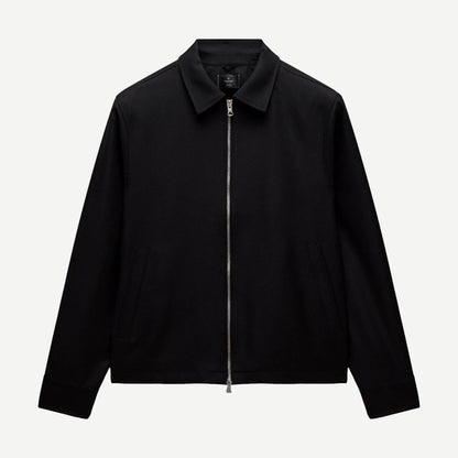 Wool Twill Venue Shirt - Black - Galvanic.co