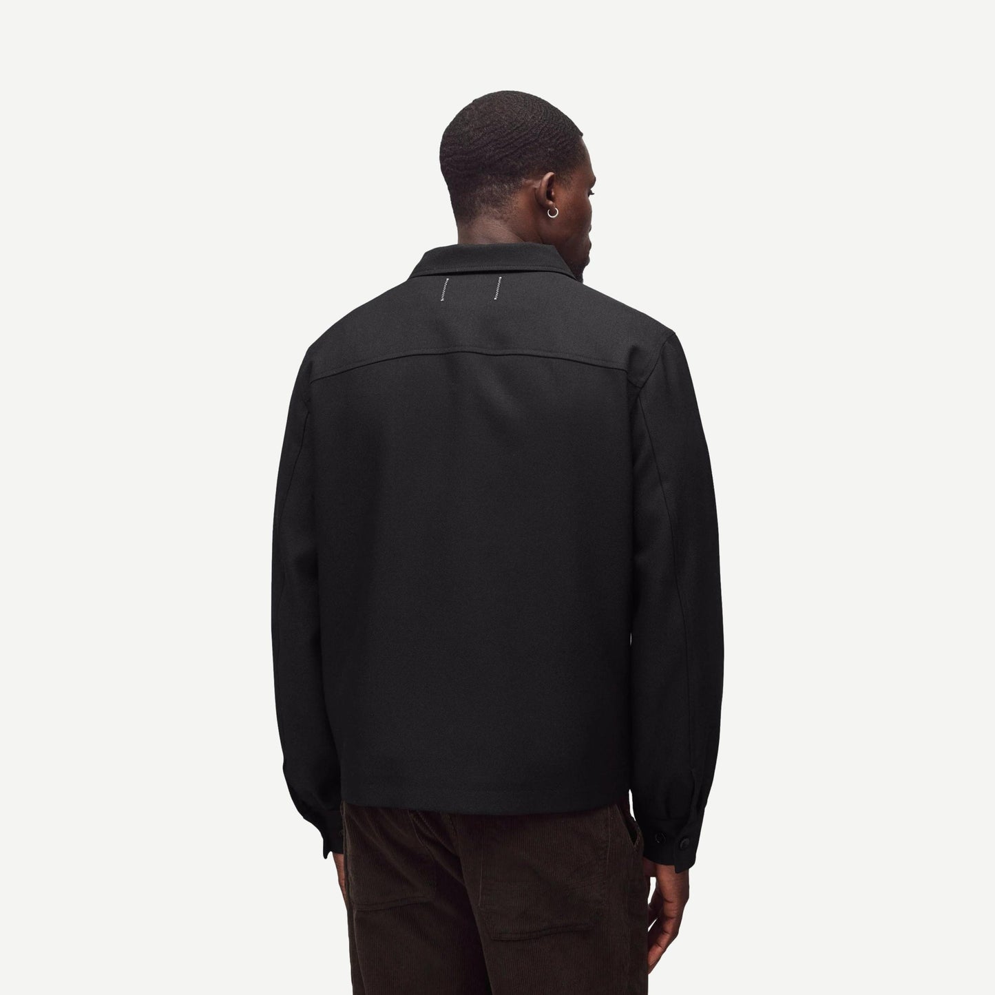 Wool Twill Venue Shirt - Black - Galvanic.co