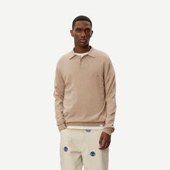 Frankie Cashton Polo Knit - Camel - Galvanic.co