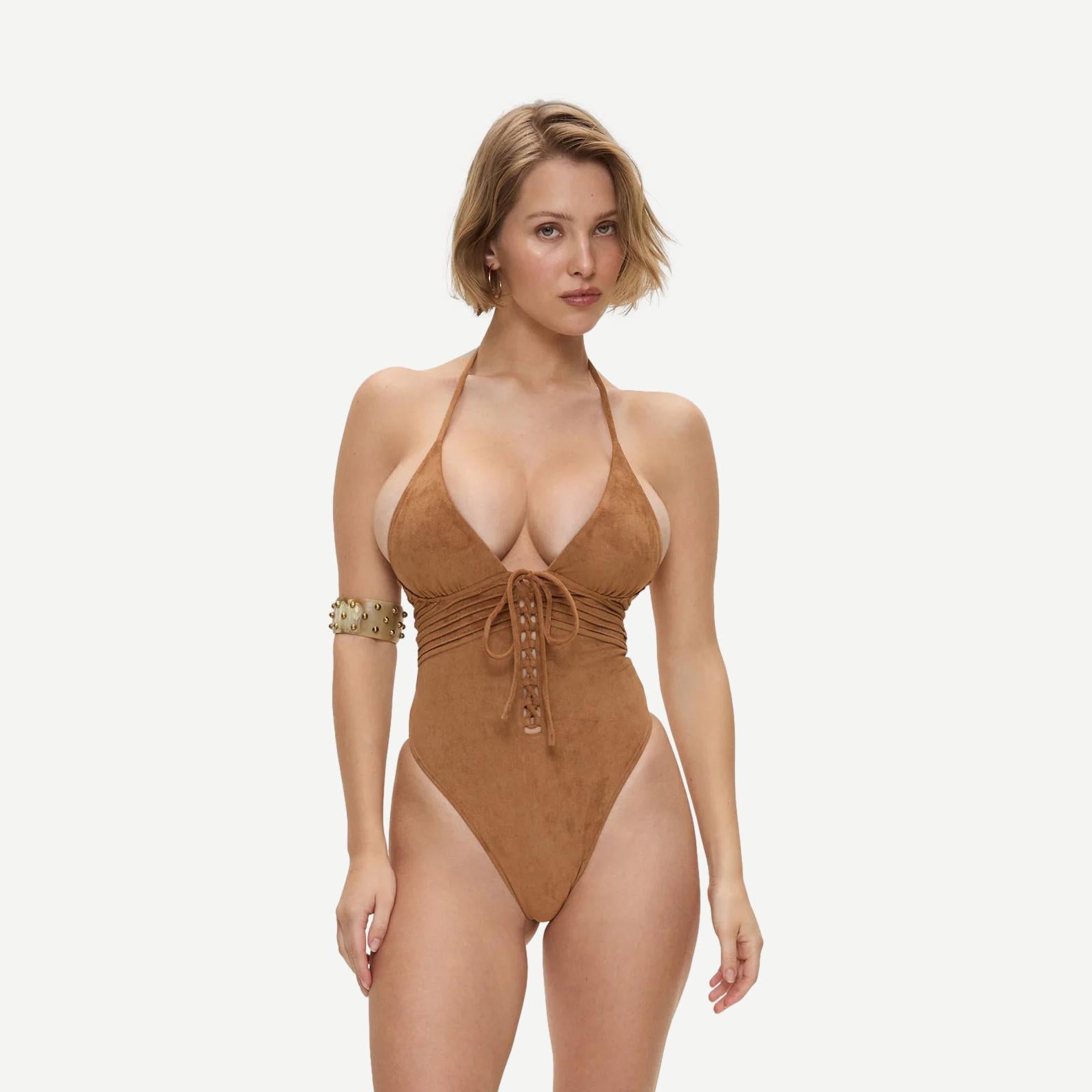 Barrel Suede One Piece - Sunkisses Suede - Galvanic.co