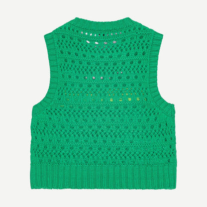 Cotton Rope Short Vest - Juniper - Galvanic.co