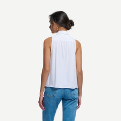 Greta Pintuck Top - White - Galvanic.co