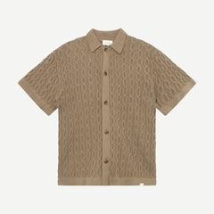 Garrett Knitted SS Shirt - Walnut - Galvanic.co