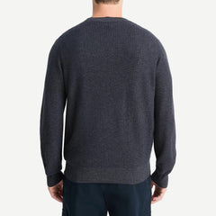 Geo Jacquard L/S Crew - Costal/Heather Grey - Galvanic.co