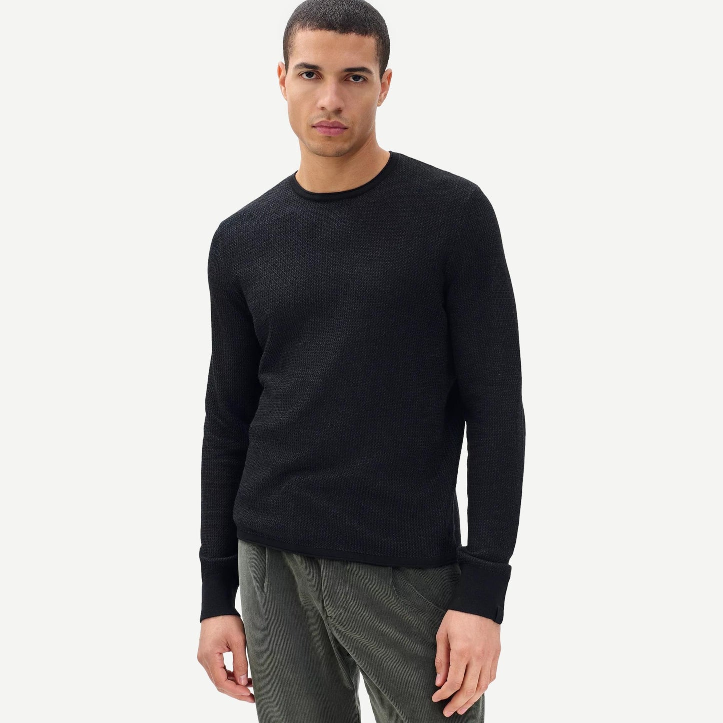 Gregory Merino Crewneck Sweater - Black