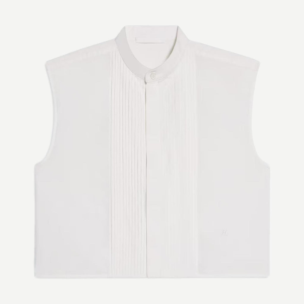 Sleeveless Tux Shirt - White - Galvanic.co