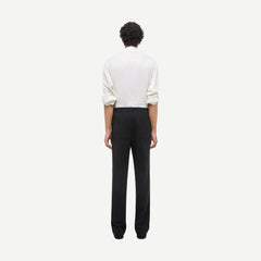 Relaxed Tropical Wool Trouser - Black - Galvanic.co