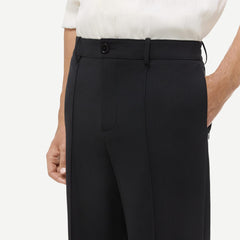 Relaxed Tropical Wool Trouser - Black - Galvanic.co