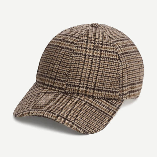 Harlow Baseball Cap - Camel Heritage Plaid