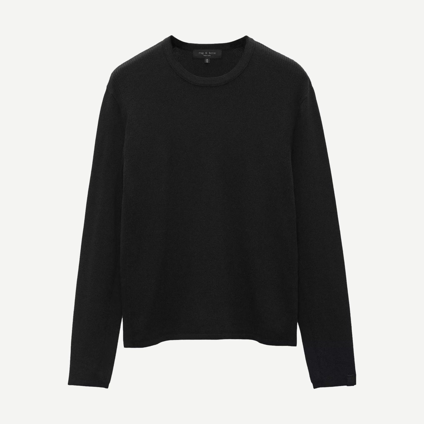 Harvey Rib L/S Crew - Black