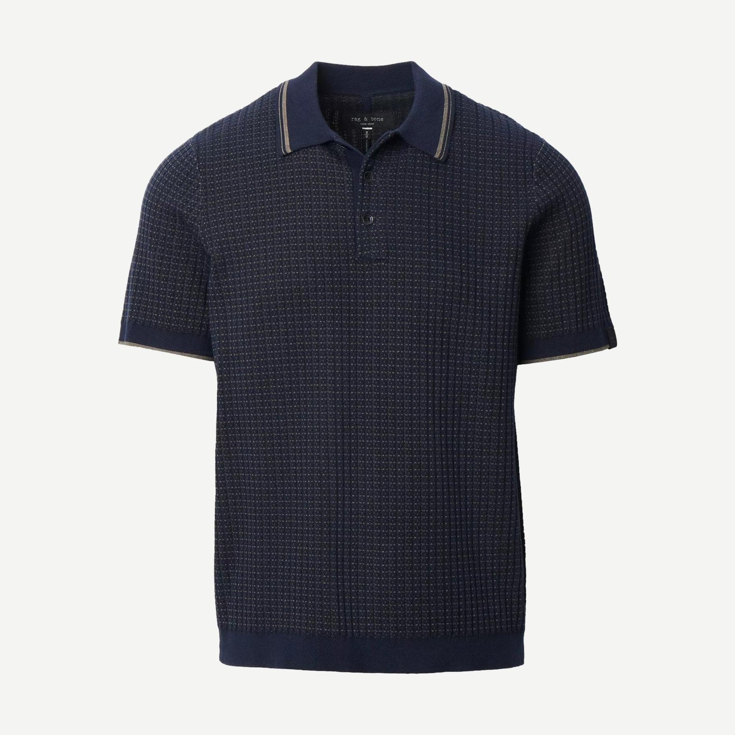Harvey Rib Polo - Navy Multi - Galvanic.co