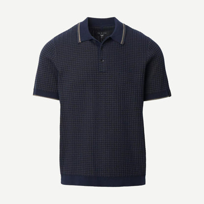 Harvey Rib Polo - Navy Multi - Galvanic.co