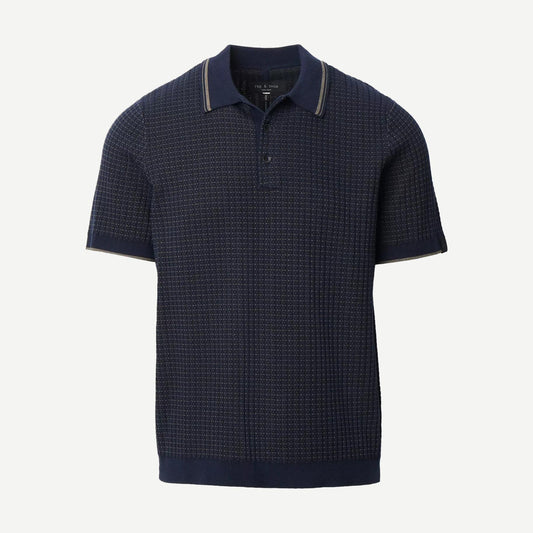 Harvey Rib Polo - Navy Multi - Galvanic.co