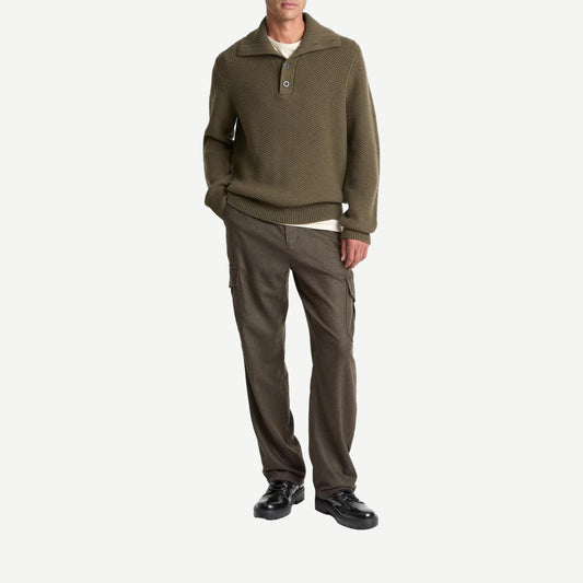 Honeycomb L/S Mock Neck - Leaf - Galvanic.co