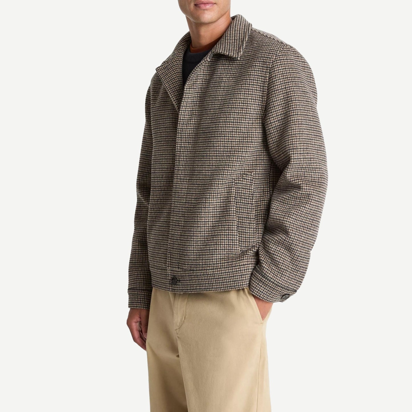 Houndstooth Bomber Jacket - Dark Roast Combo - Galvanic.co
