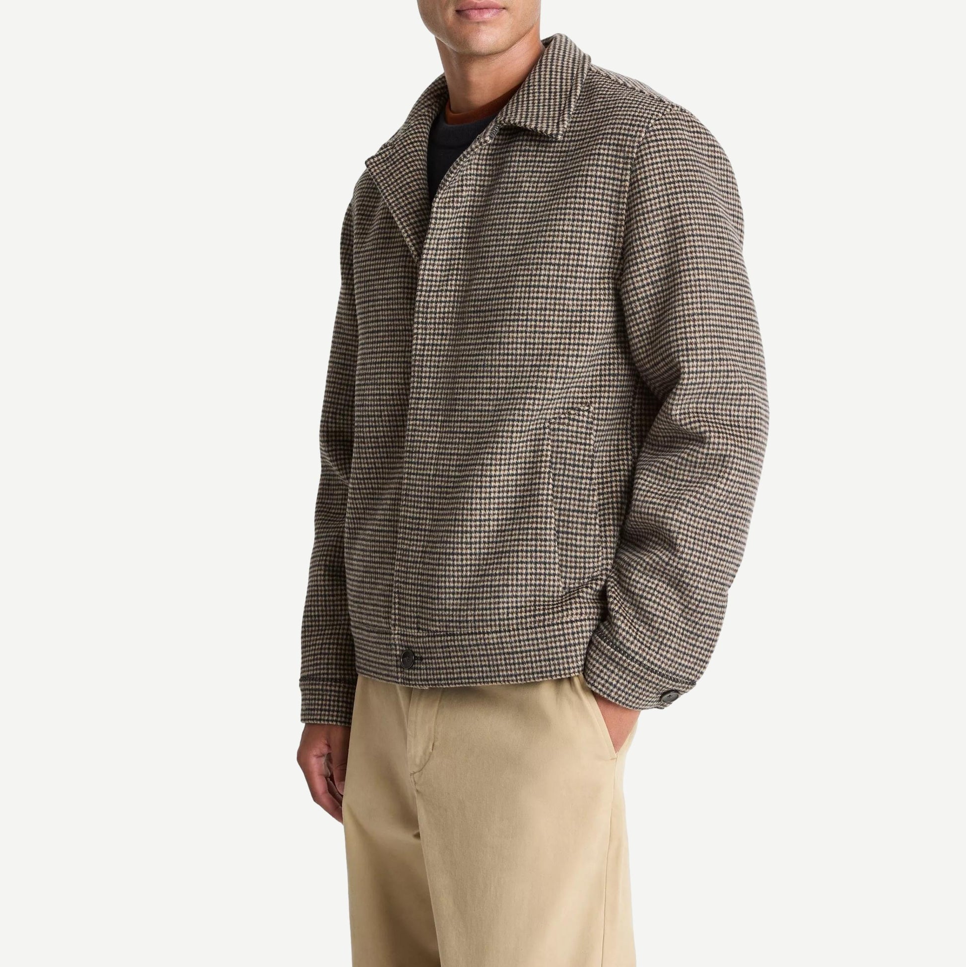Houndstooth Bomber Jacket - Dark Roast Combo - Galvanic.co