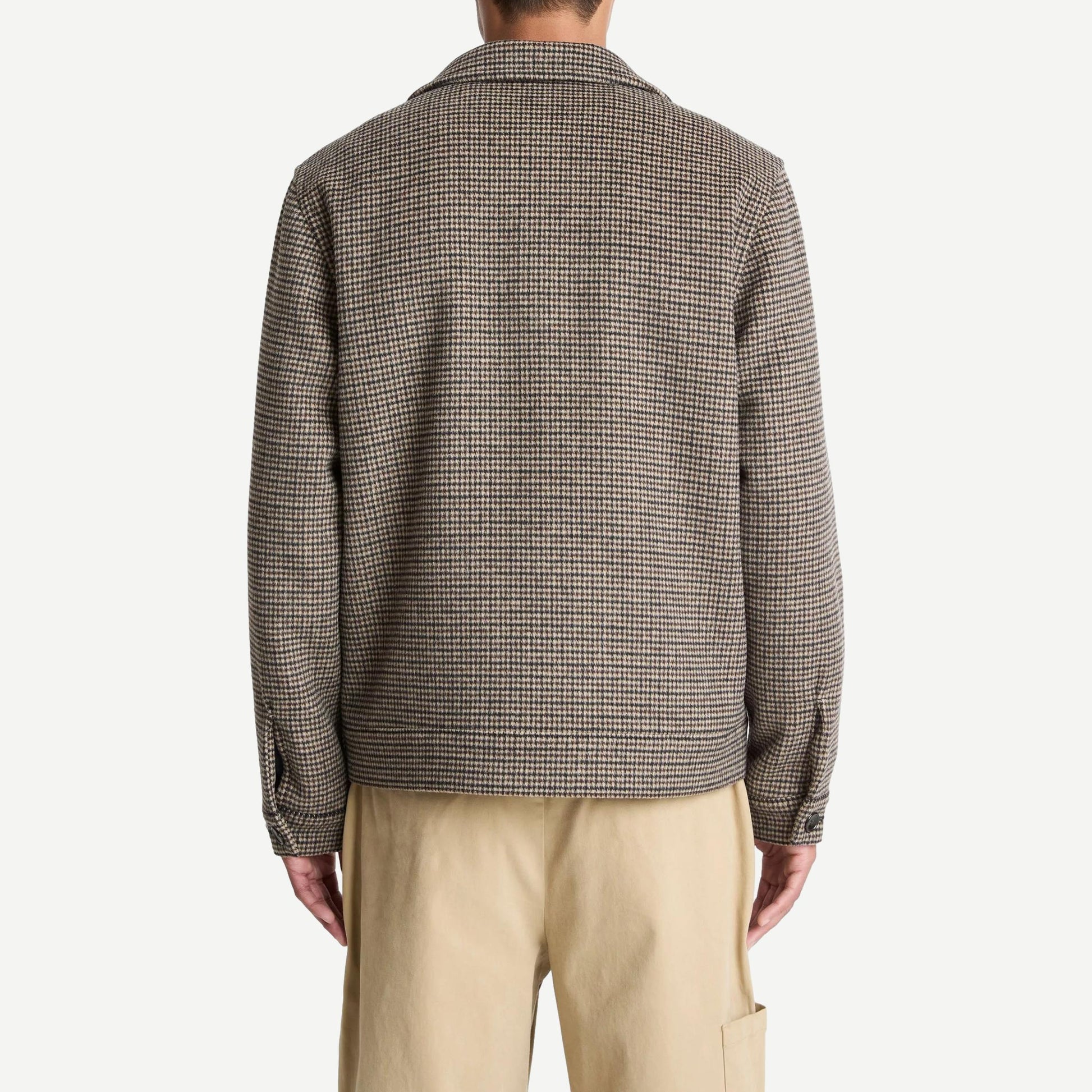 Houndstooth Bomber Jacket - Dark Roast Combo - Galvanic.co