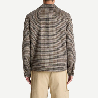 Houndstooth Bomber Jacket - Dark Roast Combo - Galvanic.co