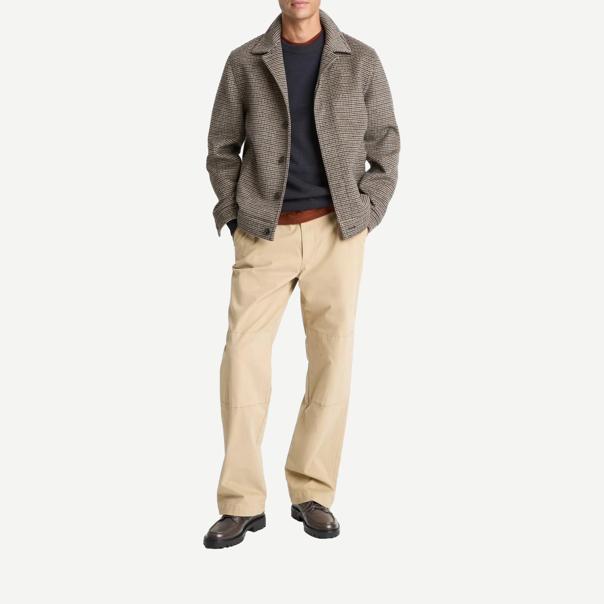 Houndstooth Bomber Jacket - Dark Roast Combo - Galvanic.co