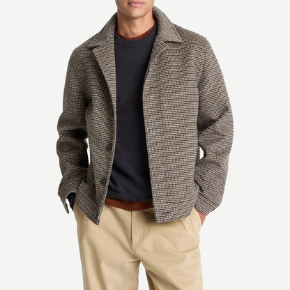 Houndstooth Bomber Jacket - Dark Roast Combo - Galvanic.co