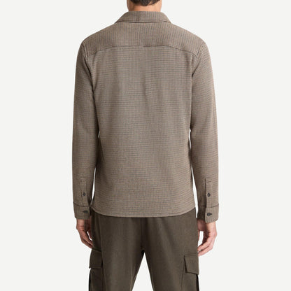 Houndstooth L/S Button Up - Dark Roast - Galvanic.co