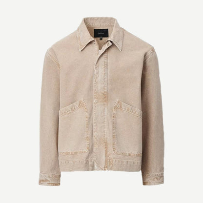 Rag and Bone Canvas Hudson Jacket in antique taupe, stylish men's jacket with a rugged look and durable fabric.