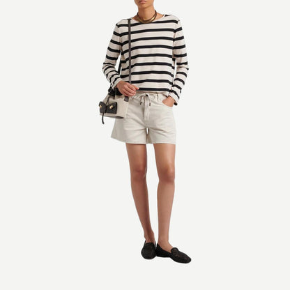 Off Duty Drawstring Long Hang Short - Natural Ecru - Galvanic.co