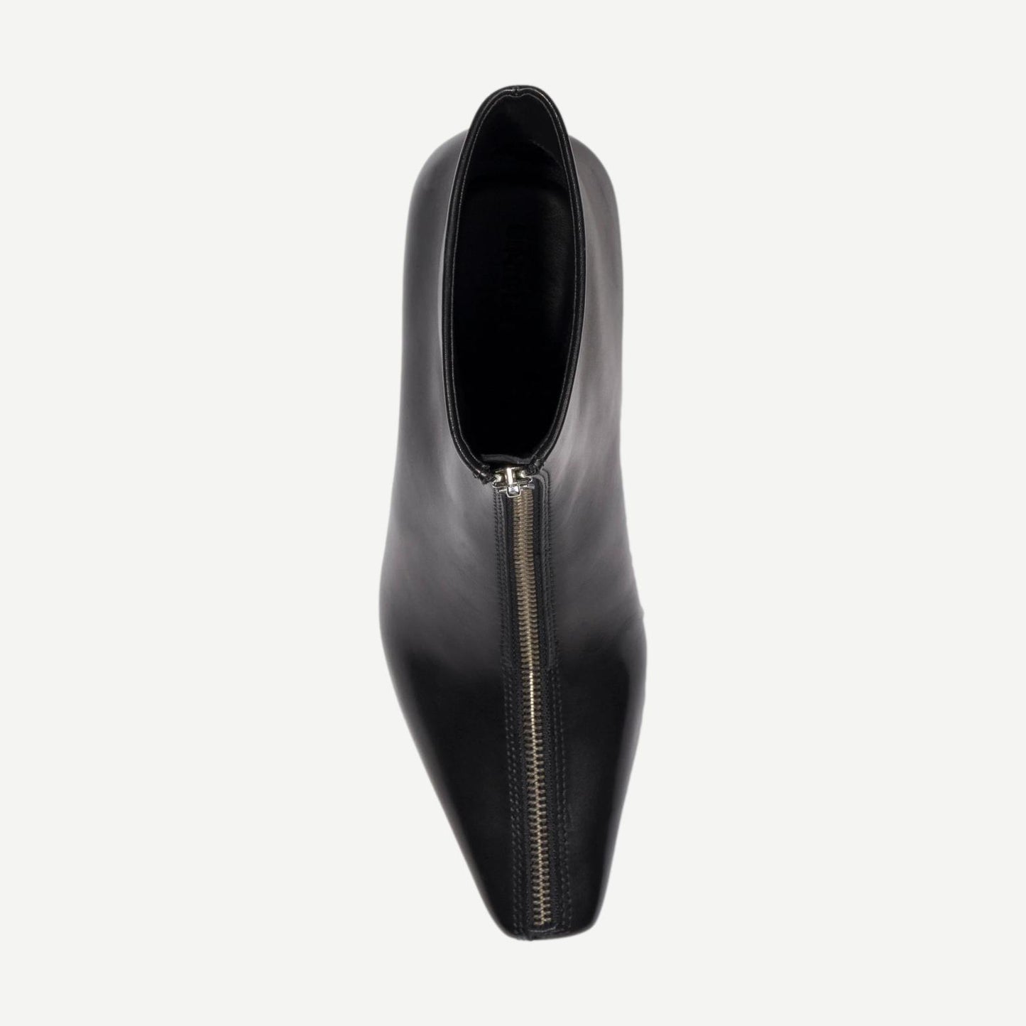 Rider Leather Zip Front Boot - Black