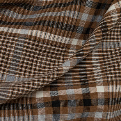 Wells Off-Shoulder Mini Dress - Otter Plaid