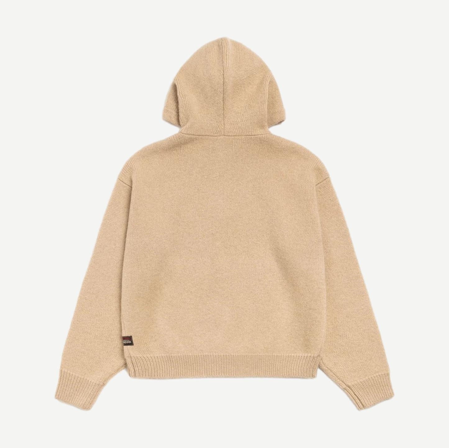 Quarter Zip Sweater Hood - Tan